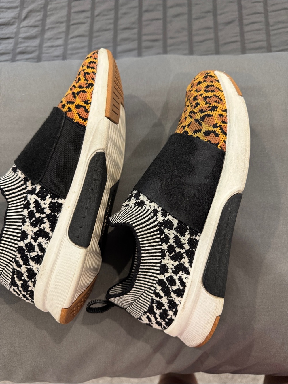 Mark Nason Slip-On Sneakers in Black and Yellow Knit - Picture 4 of 7